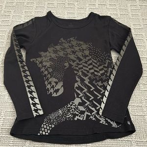 Kerrits brand size large long sleeve, black cotton top